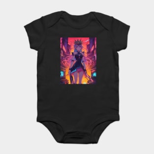 anime adventure villain girl pose Baby Bodysuit